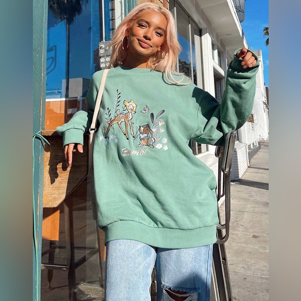 Princess Polly Disney Sweatshirt Sage